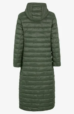 Cellbes of Sweden Lång lättviktskappa Mörkgrön