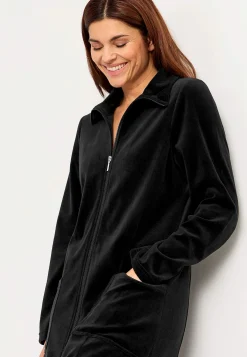 Cellbes of Sweden Lång morgonrock i velour Wilma Hot