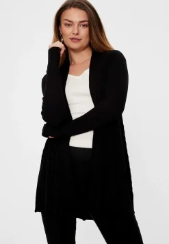 Freequent Lång, ribbad cardigan Claudisse Clearance