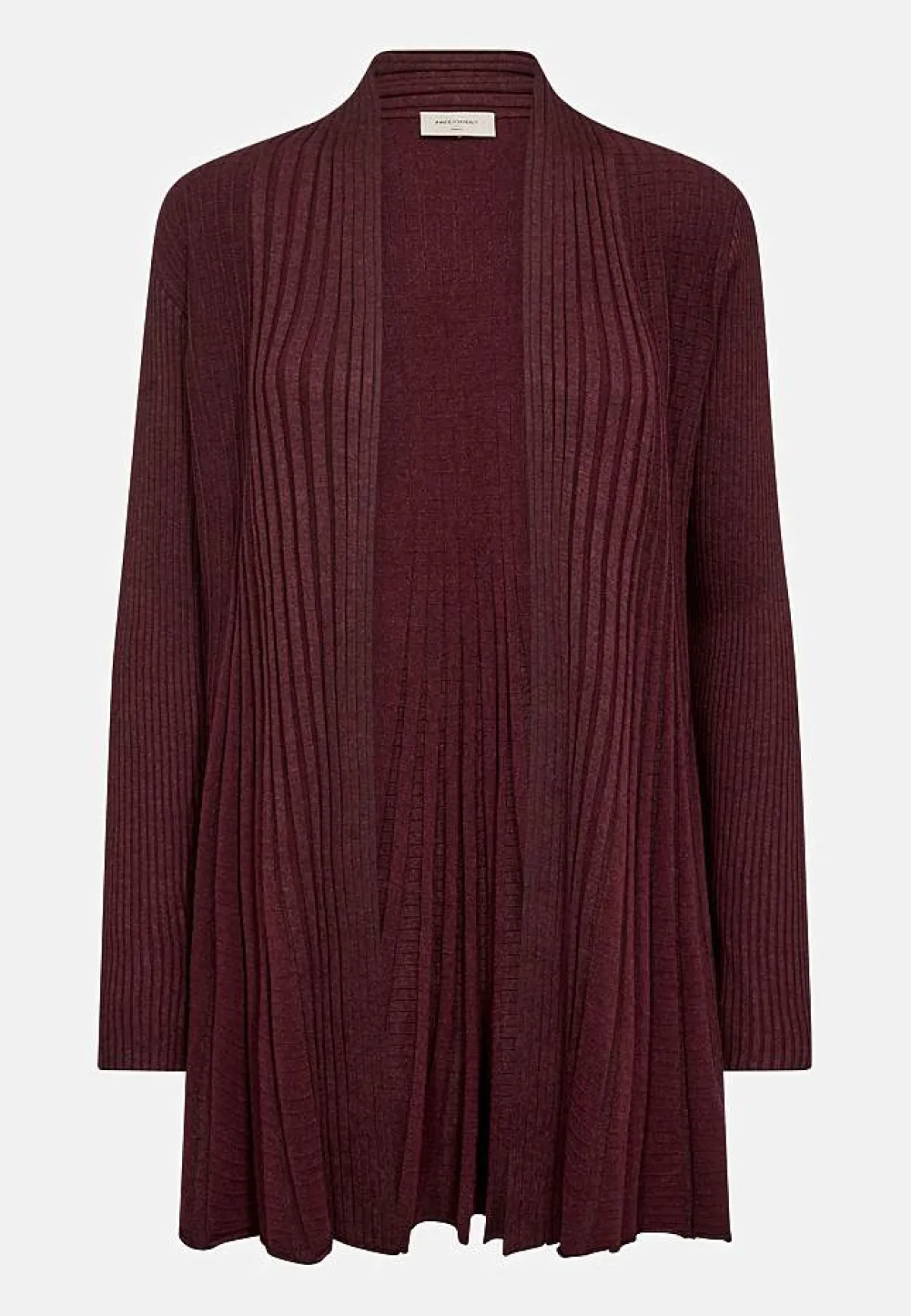 Freequent Lång, ribbad cardigan Claudisse Clearance