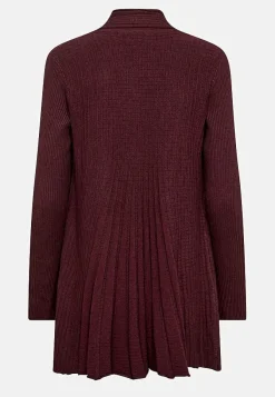 Freequent Lång, ribbad cardigan Claudisse Clearance