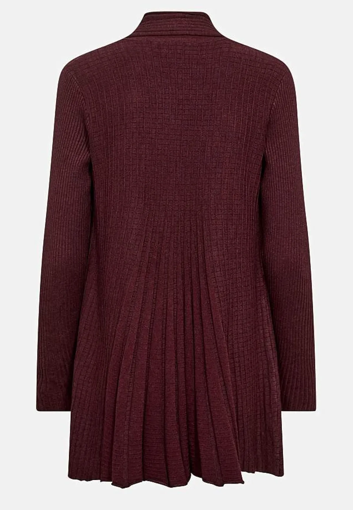 Freequent Lång, ribbad cardigan Claudisse Clearance