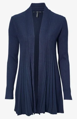 Freequent Lång, ribbad cardigan Claudisse Clearance