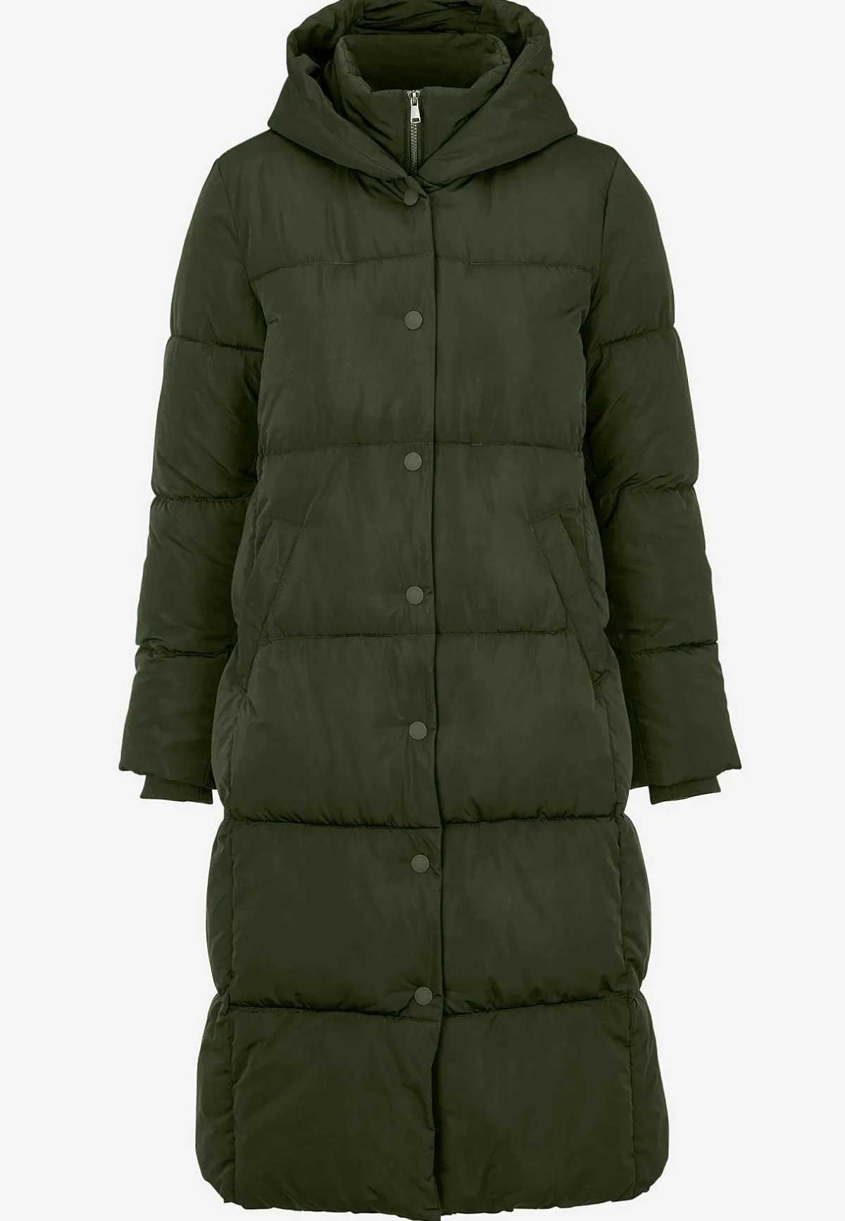 Cellbes of Sweden Lång vinterkappa Mörkgrön Sale