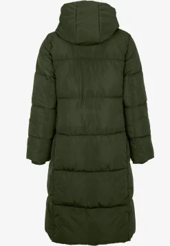Cellbes of Sweden Lång vinterkappa Mörkgrön Sale