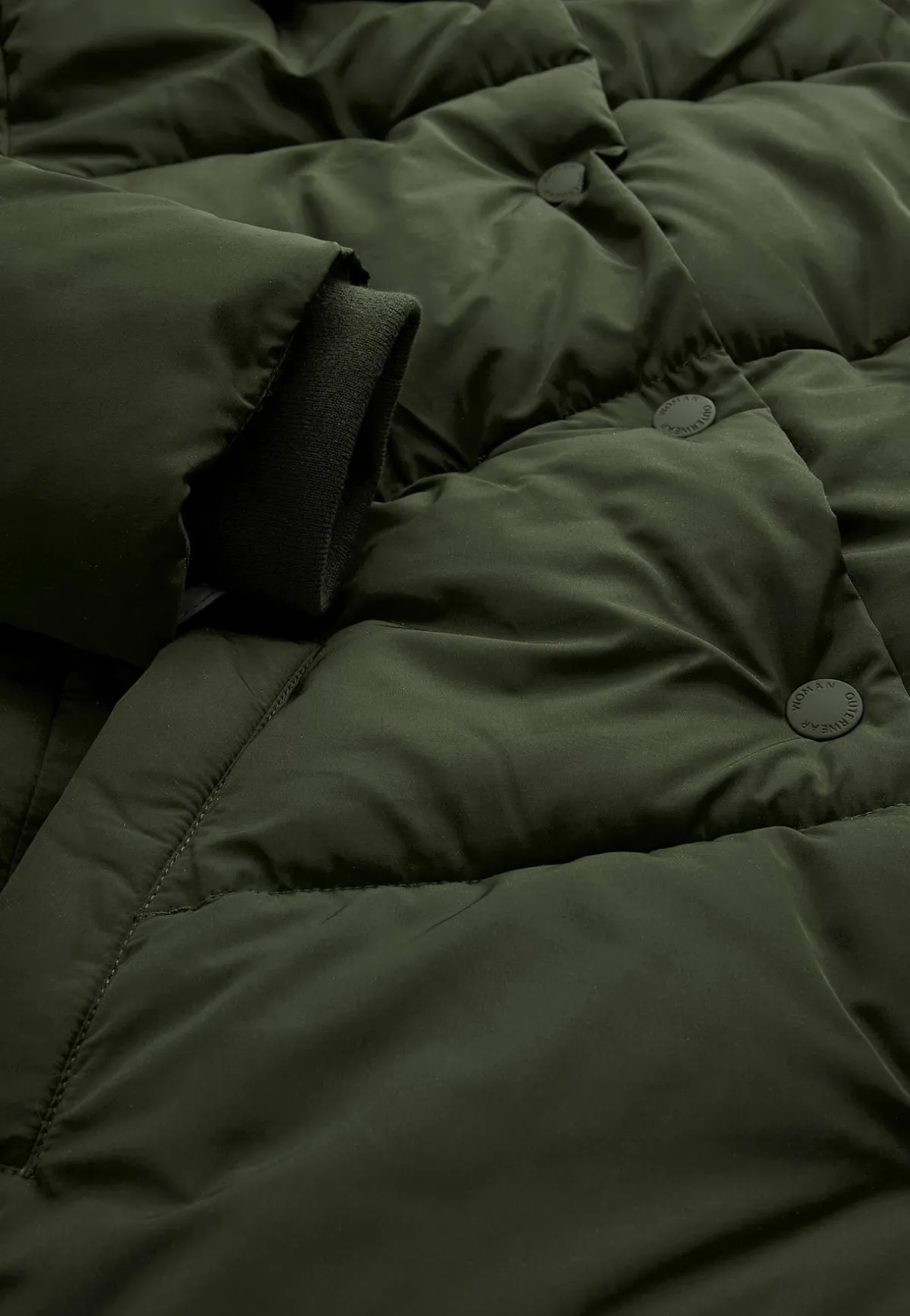 Cellbes of Sweden Lång vinterkappa Mörkgrön Sale