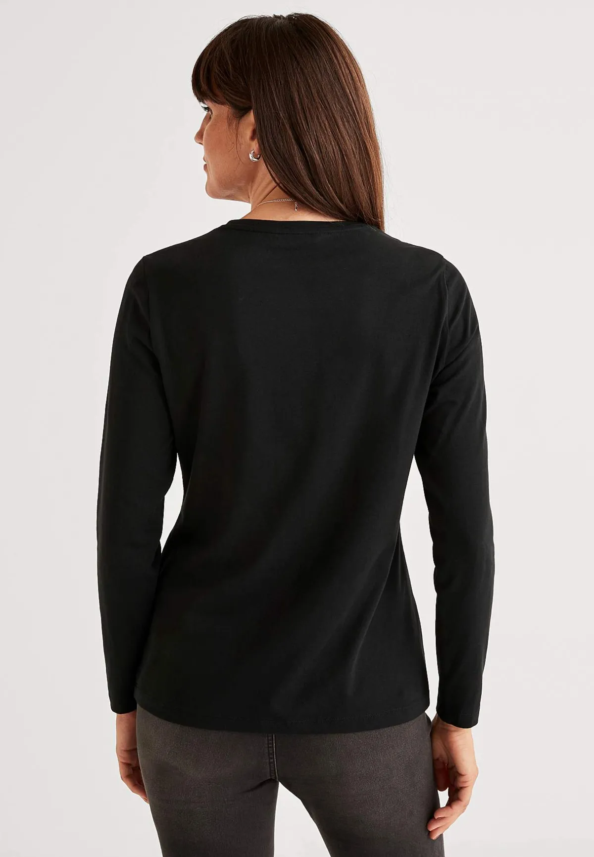 Cellbes of Sweden Långärmad trikåtopp i ekologisk bomull Svart Best