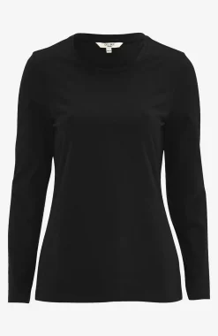 Cellbes of Sweden Långärmad trikåtopp i ekologisk bomull Svart Best