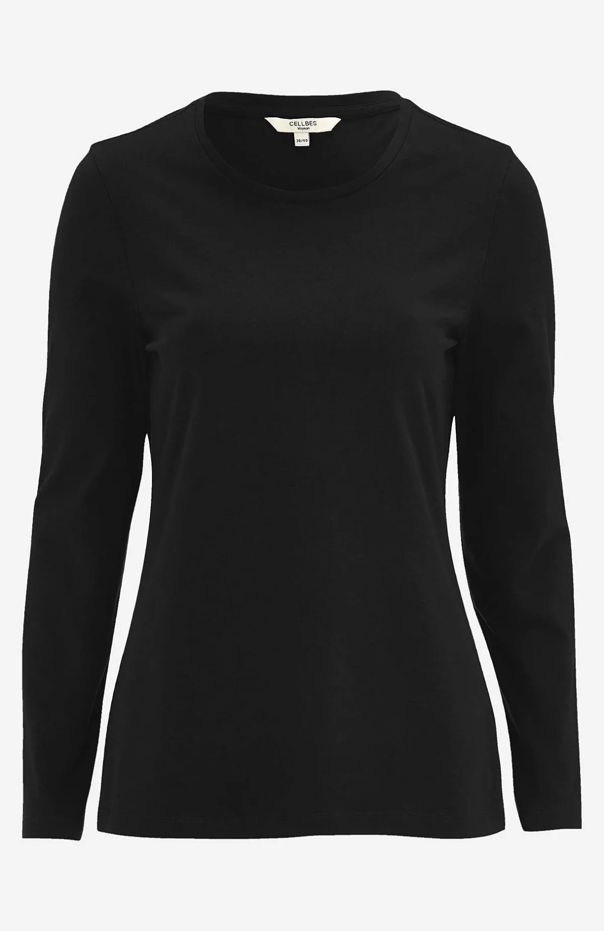 Cellbes of Sweden Långärmad trikåtopp i ekologisk bomull Svart Best