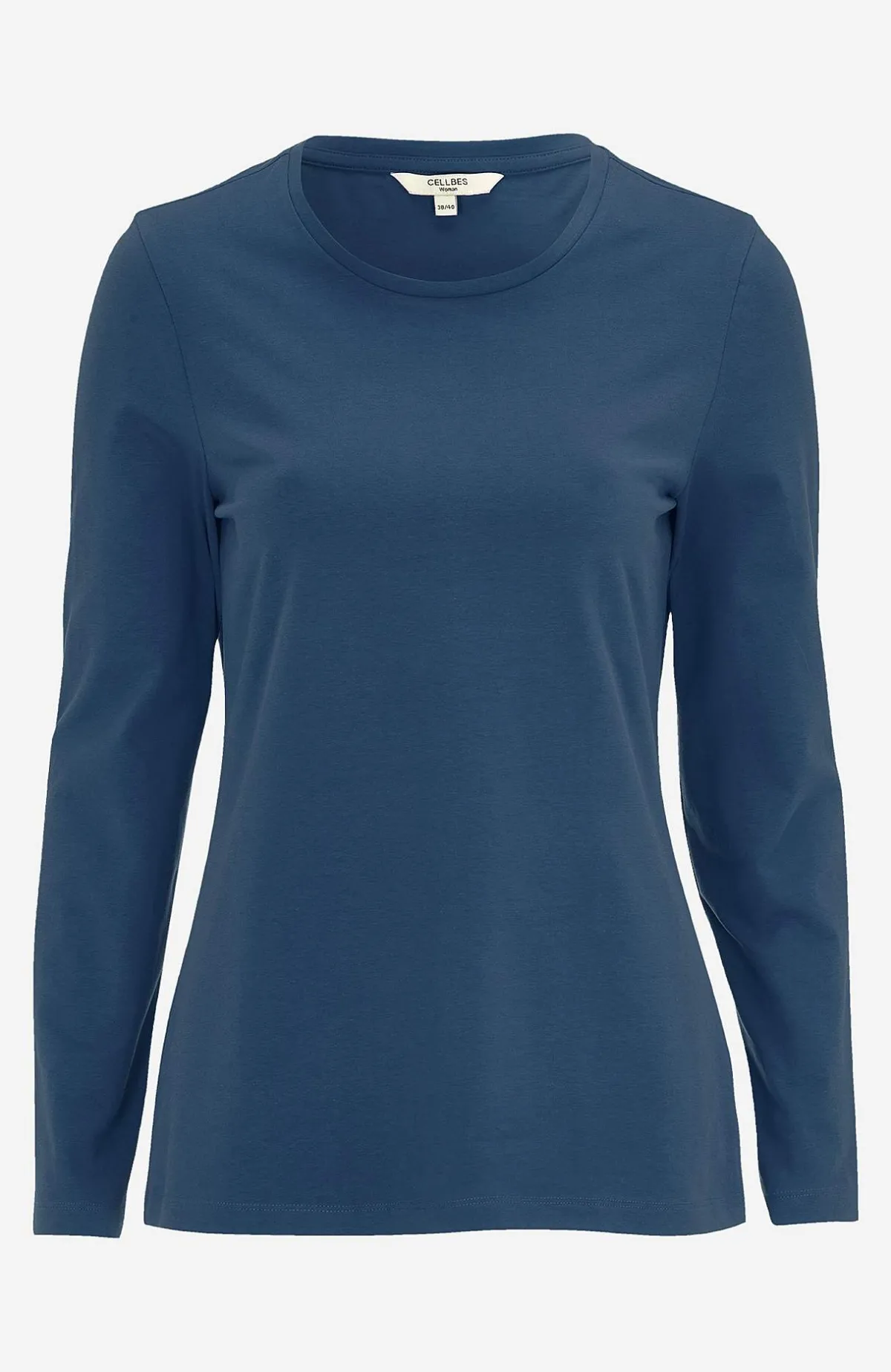 Cellbes of Sweden Långärmad trikåtopp i ekologisk bomull Mörkblå Hot