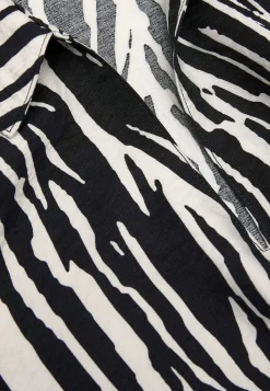 Cellbes of Sweden Långärmad, vävd tunika Svart / Beige / Mönstrad New