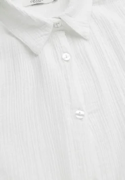 Cellbes of Sweden Långskjorta i krinklad bomull Vit