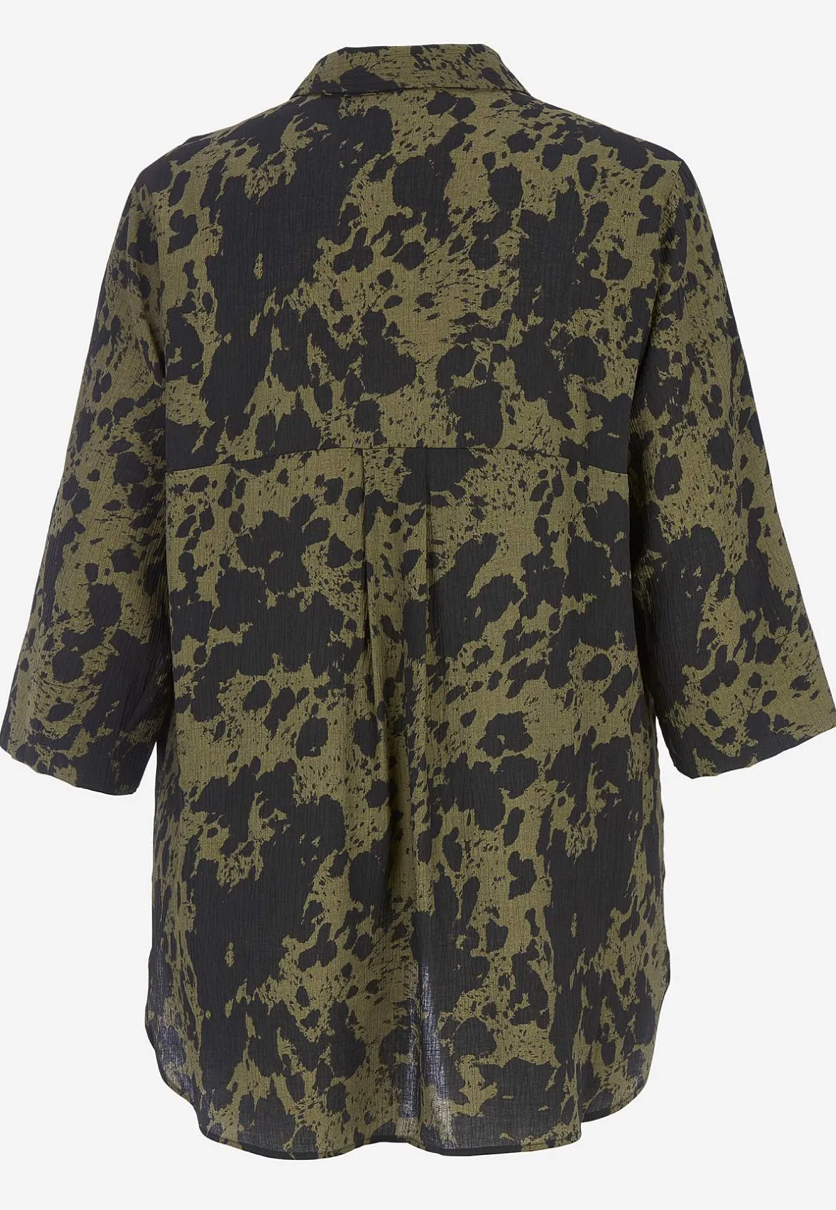 Wasabiconcept Långskjorta med crepe-kvalitet Svart / Vit / Mönstrad Sale