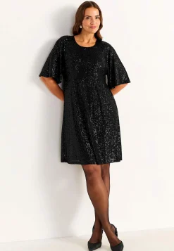 Cellbes of Sweden Lyxig paljettklänning Svart Clearance