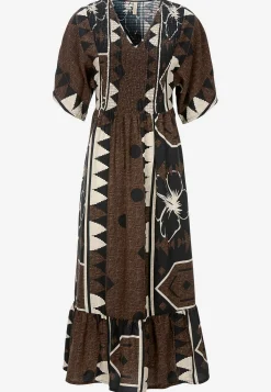 Soyaconcept Maxiklänning med smockdetaljer New