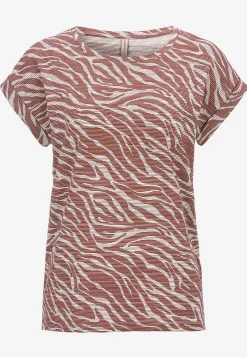 Soyaconcept Mjuk topp med zebramönster Röd / Mönstrad Hot
