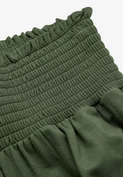 Cellbes of Sweden Mjuk trikåbyxa med smockad resårmidja Liv Khakigrön Online