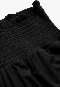 Cellbes of Sweden Mjuk trikåbyxa med smockad resårmidja Liv Svart Best