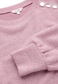 Cellbes of Sweden Mjuk trikåtröja med knappar Beata Rosa / Melerad