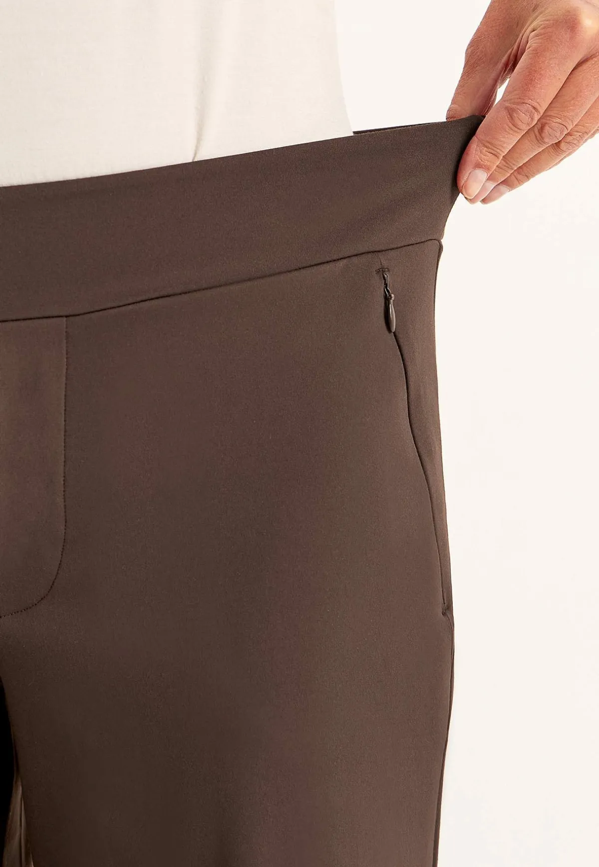Cellbes of Sweden Mångsidig, vid trikåbyxa Daria Mörkbrun Sale