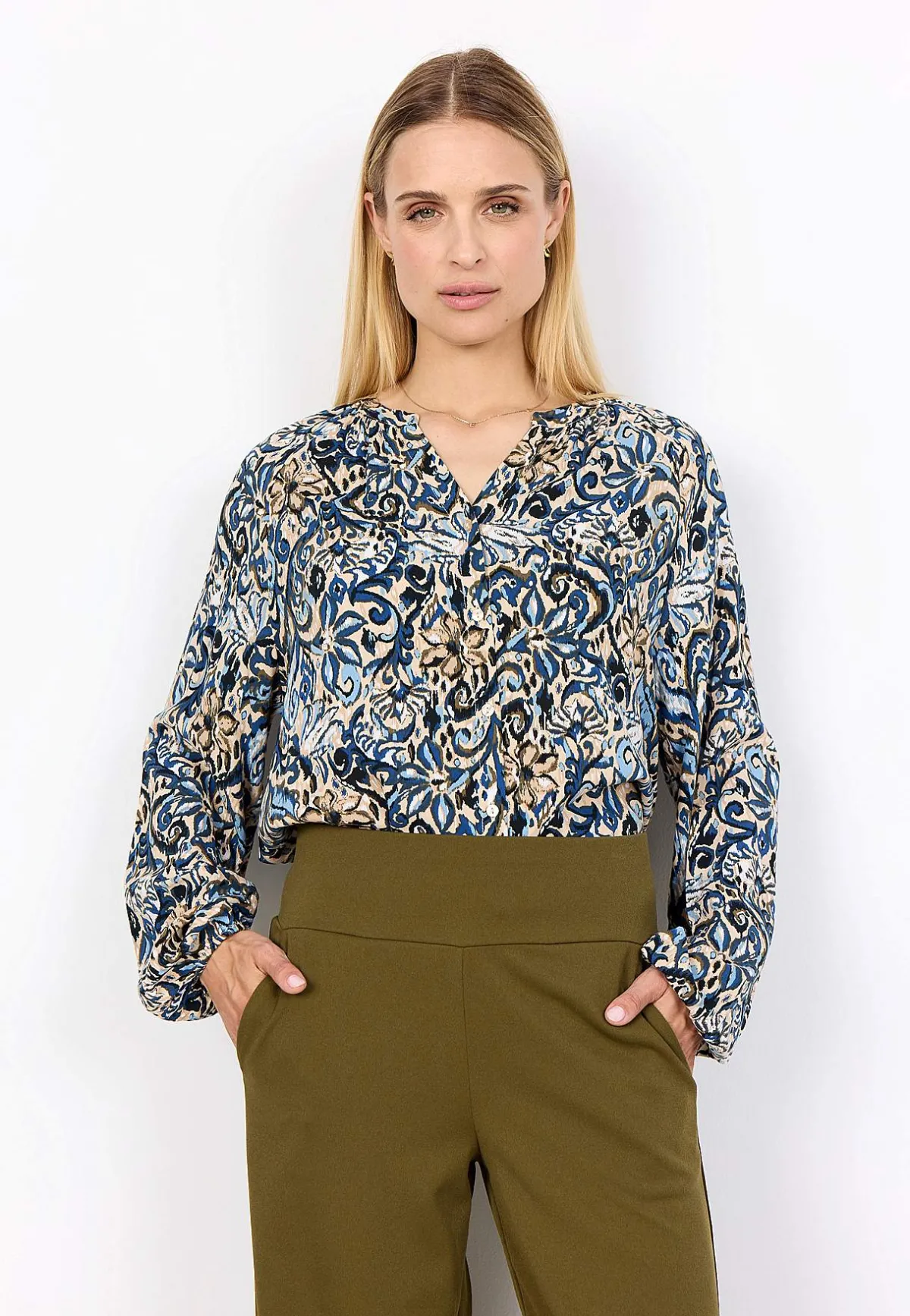 Soyaconcept Mönstrad blus Blå / Mönstrad