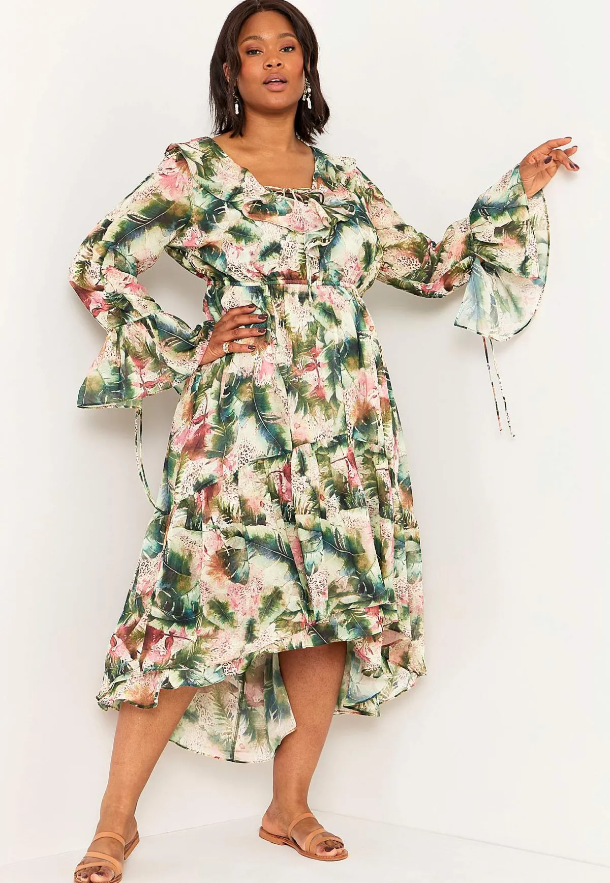 Johanna Toftby x Cellbes Mönstrad chiffongklänning Outlet