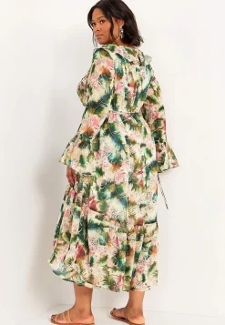 Johanna Toftby x Cellbes Mönstrad chiffongklänning Outlet