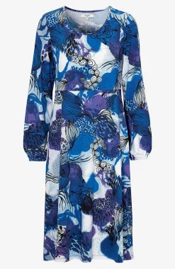 Cellbes of Sweden Mönstrad jerseyklänning Blå / Mönstrad New