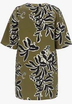 Wasabiconcept Mönstrad klänning Olivgrön/Mönstrad Best
