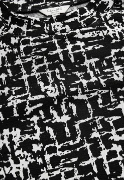 Cellbes of Sweden Mönstrad klänning med sidofickor Svart / Mönstrad New