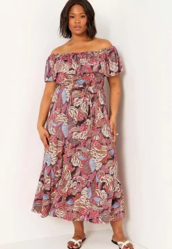 Johanna Toftby x Cellbes Mönstrad singoallaklänning Rosa / Mönstrad Discount