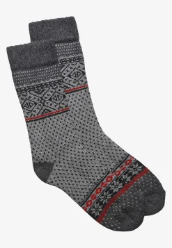 Zokks Mönstrad strumpa i ullmix Clearance