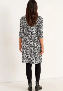 Cellbes of Sweden Mönstrad trikåklänning Svart / Mönstrad Outlet