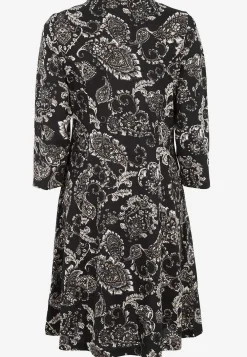 Cellbes of Sweden Mönstrad trikåklänning med fickor Svart / Paisley
