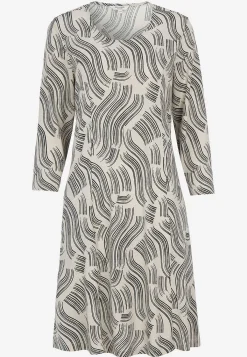 Cellbes of Sweden Mönstrad trikåklänning med fickor Svart / Mönstrad Sale