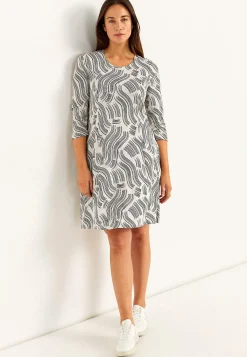 Cellbes of Sweden Mönstrad trikåklänning med fickor Svart / Mönstrad Sale