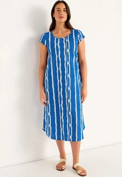 Cellbes of Sweden Mönstrad trikåklänning med fickor New