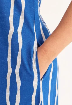 Cellbes of Sweden Mönstrad trikåklänning med fickor New