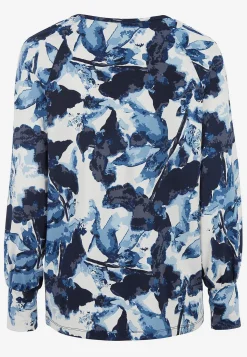 Cellbes of Sweden Mönstrad trikåtopp med breda muddar Blå / Mönstrad Hot
