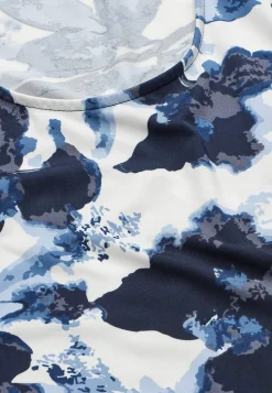 Cellbes of Sweden Mönstrad trikåtopp med breda muddar Blå / Mönstrad Hot