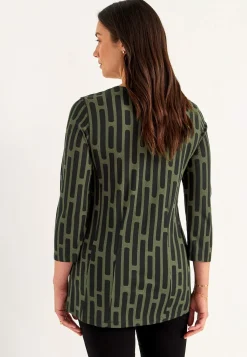 Cellbes of Sweden Mönstrad trikåtunika Grön / Mönstrad Hot