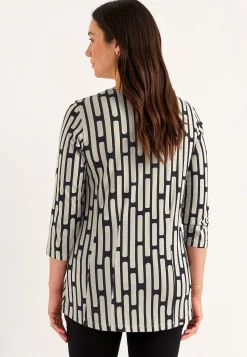 Cellbes of Sweden Mönstrad trikåtunika Beige / Mönstrad Online