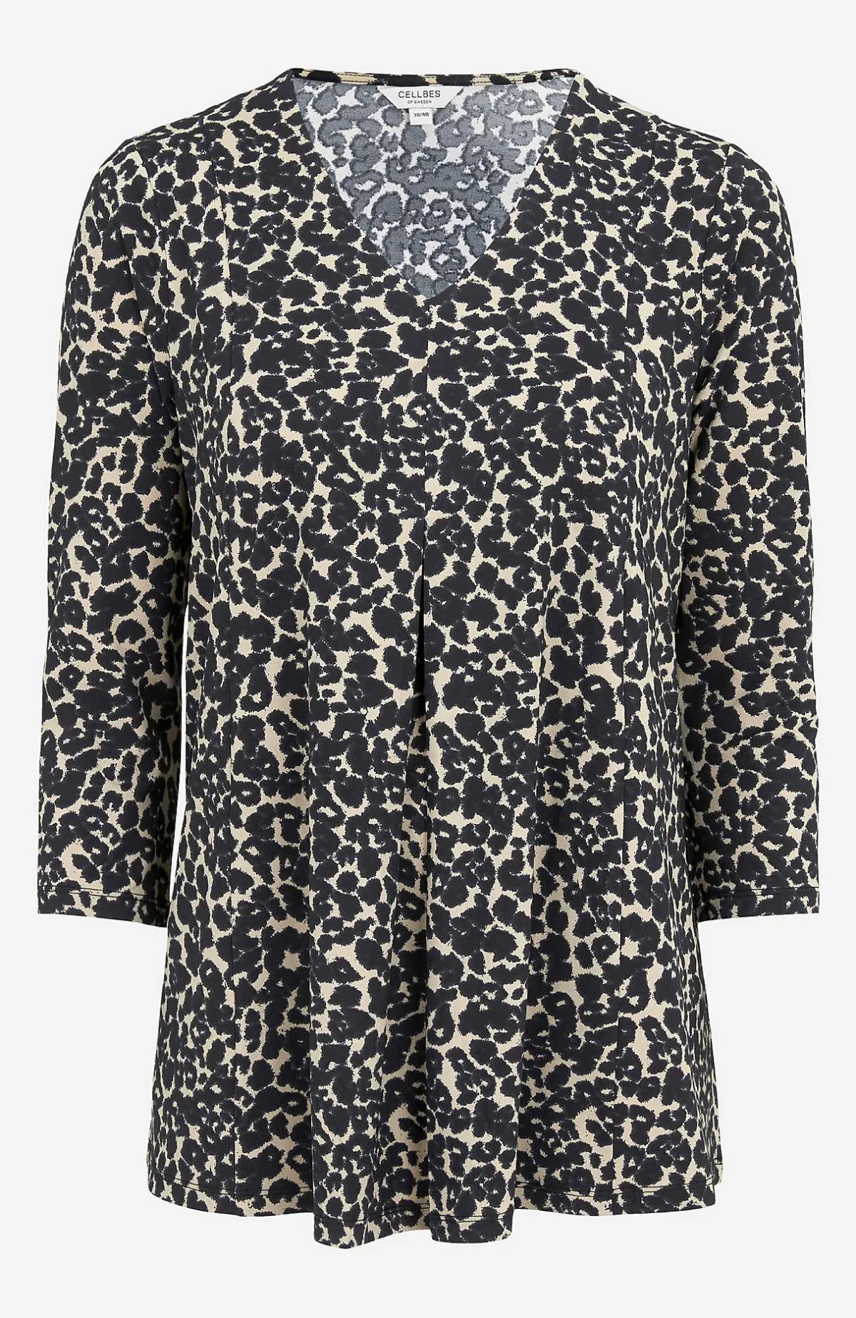 Cellbes of Sweden Mönstrad trikåtunika Beige / Svart / Leopard Sale