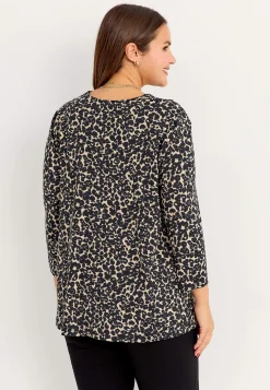 Cellbes of Sweden Mönstrad trikåtunika Beige / Svart / Leopard Sale