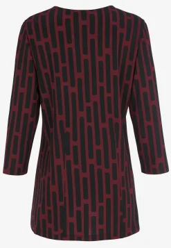 Cellbes of Sweden Mönstrad trikåtunika Vinröd / Mönstrad Discount