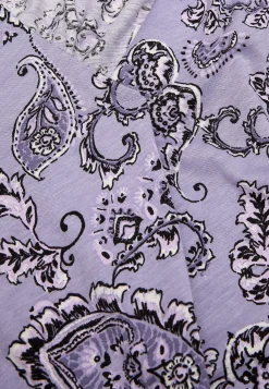 Cellbes of Sweden Mönstrad trikåtunika med dekorativt veck Lila / Paisley Hot