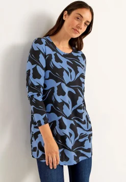 Cellbes of Sweden Mönstrad trikåtunika med fickor Blå / Mönstrad Sale