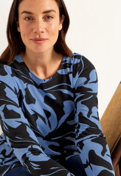 Cellbes of Sweden Mönstrad trikåtunika med fickor Blå / Mönstrad Sale