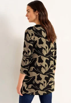 Cellbes of Sweden Mönstrad trikåtunika med fickor Beige / Svart / Mönstrad Outlet