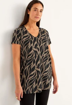 Cellbes of Sweden Mönstrad trikåtunika med fickor Svart / Mönstrad Outlet